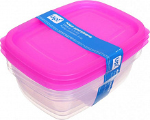 Набір контейнерів для харчових продуктів Eat&Go 1,25 л рожевий 3 шт. UP! (Underprice)
