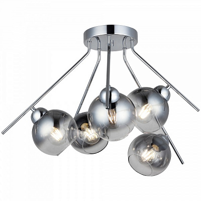Люстра потолочная Vio Concept by LUCEA Gemo 5x40 Вт Е27 хром 1560-51-15 