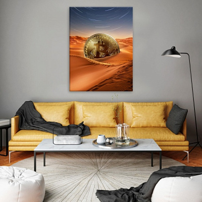 Постер Gold In Desert 90x120 см Brushme FNK0047304 