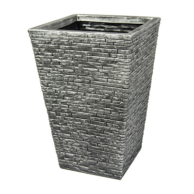 Кашпо квадратное Верона пирамида большая 30х30х45 см квадратный 35 л камень