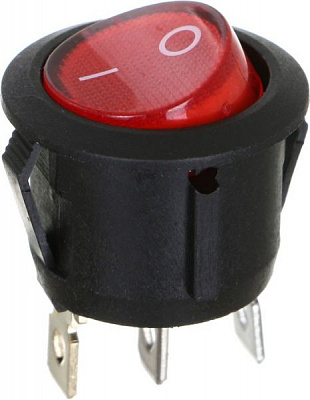 Переключатель клавишный с подсветкой E.NEXT e.switch.key.01 3 pin красный s2040001