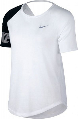 Футболка Nike W NK MILER TOP SS SD AV8177-100 S белый