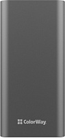 Зовнішній акумулятор (Powerbank) ColorWay 20000 mAh gray (CW-PB200LPH3GR-PDD) 