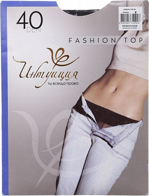Колготки Інтуїція Fashion top 40 den Antrazite р. 2 сірий 1 шт.