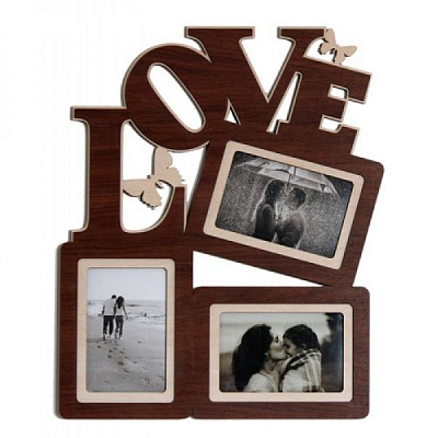 Рамка для фото 45х37 А ДВП, темне дерево 10x15 см коричневий