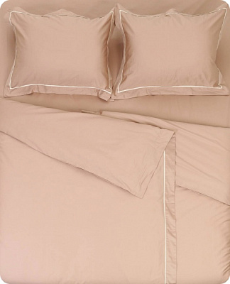 Комплект постельного белья Solid семейный бежевый La Nuit 