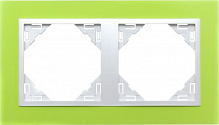 Рамка двомісна Efapel ANIMATO Logus універсальна зелений 90920 TDG