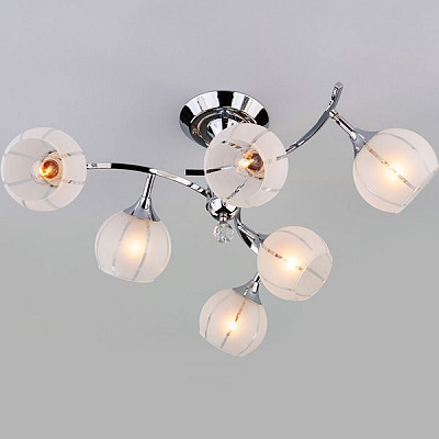 Люстра стельова Strotskis Libre з поворотними плафонами 6x60 Вт E27 хром 3353/6