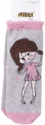 Носки для девочек ARTI 200145 р.1-2 серый 