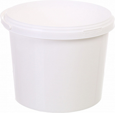 Відро Poliplast з пластиковою ручкою 10 л білий
