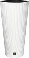 Горшок пластиковый Prosperplast Rato tubus 2 в 1 круглый 27л белый (77967-449) 