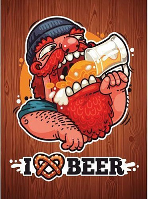 Постер Я люблю пиво