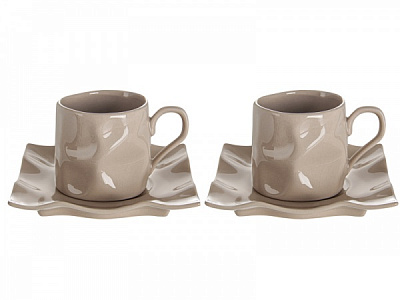 Чашка для кофе с блюдцем Нюд 120 мл 4 предмета 264-708 Lefard