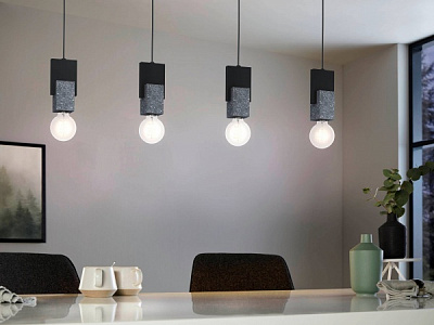 Светильник подвесной Eglo Lobatia 4x40 Вт Е27 черный 99532 