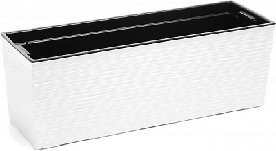 Горшок для цветов Lamela Бегония долото прямоугольный 37,7л белый 