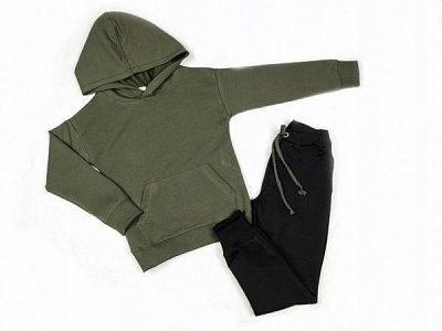 Спортивный костюм Luna Kids 1 д/х р.128 оливковый/черный 