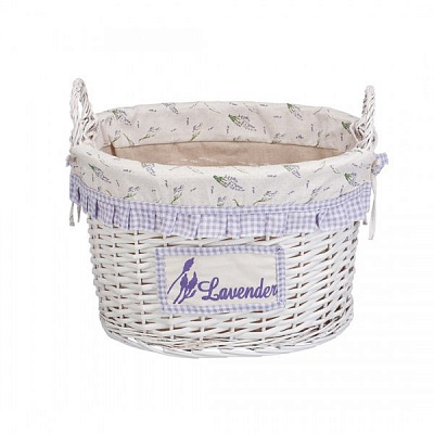 Кошик для білизни Natural House з ручками Лаванда EW-24 L білий