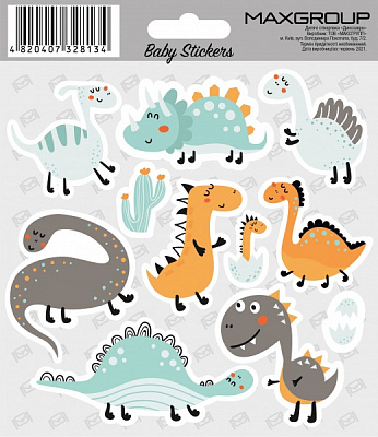 Набір наліпок MAXGROUP Динозаври NM-105