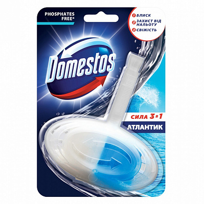 Блок з очисним засобом Domestos 3 в 1 Атлантик 35 г 64306138