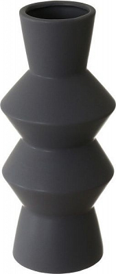 Ваза керамическая серая Benidorm 30х13х13 см