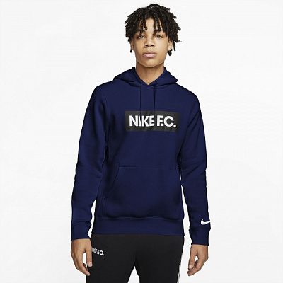 Джемпер Nike M NK FC ESSNTL FLC HOODIE PO CT2011-492 р. L синий