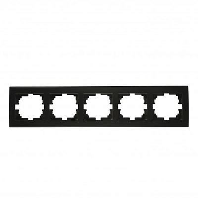 Рамка пятиместная Lezard Rain горизонтальная антрацит 703-4242-150