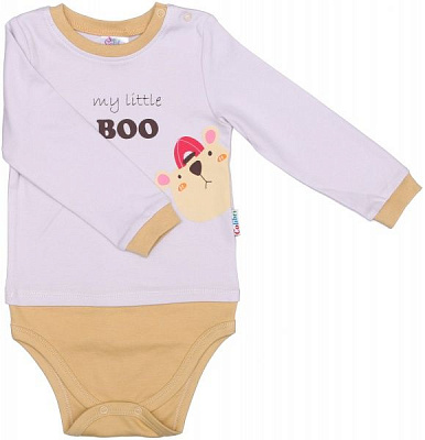 Боді Colibrі з довгим рукавом my little boo р.74 бежевий/солом'яний CLB004