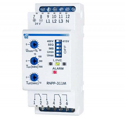 Реле напряжения трехфазное  Volt Control 5 А РНПП-311М