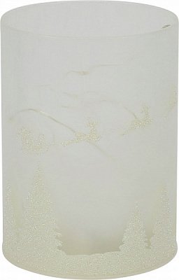 Свічник із 3D зірками 9х13 см білий D6841