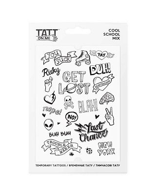 Тату временное TATTon.me Cool School mix