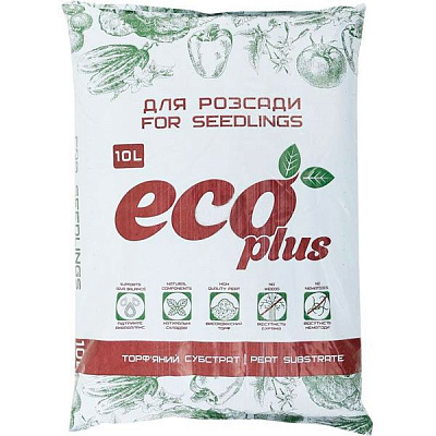Субстрат торфяной Eco Plus для рассады 10 л