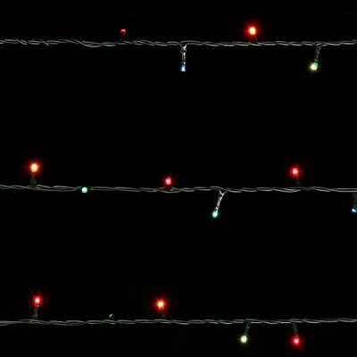Гирлянда линейная 100 ламп 5 м разноцветная