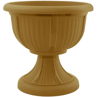 Вазон пластиковый Алеана Леон круглый 1,8л бронзовый (114004) 