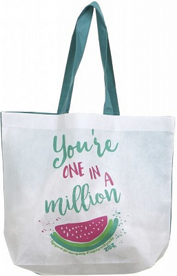 Экосумка Арбуз белый с рисунком 