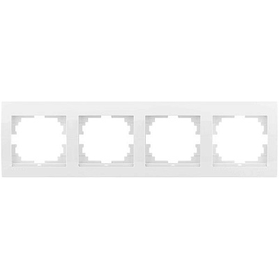 Рамка чотиримісна Lezard DERIY горизонтальна білий 702-0200-149