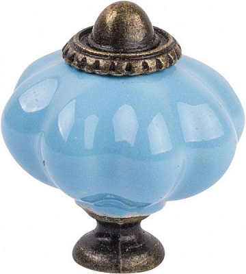 Мебельная ручка 31479 античная бронза/небесно-голубой Ferro Fiori CR 9150.34