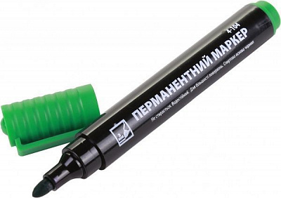 Маркер перманентний 4Office 1-3 мм 4-101 зелений