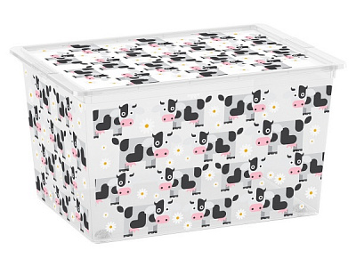 Ящик для зберігання KIS 241689 Cute Animals XL 50 л різнокольоровий 310x550x390 мм