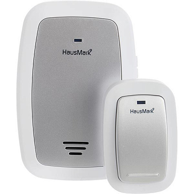 Дзвінок бездротовий HausMark білий із сріблястим WSD-915-GY13