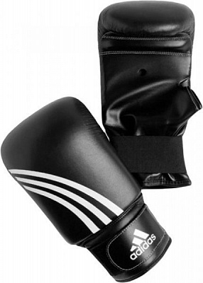 Боксерские перчатки Adidas р. S/M First Price Leather ADIBGS04/E черный с белым