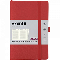 Еженедельник 2022 Partner Soft Skin А5- красный Axent