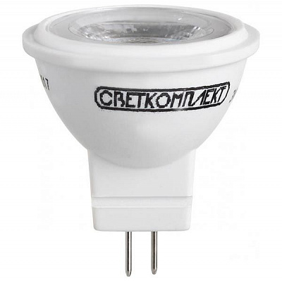 Лампа светодиодная Светкомплект 3 Вт MR11 прозрачная G4 220 В 4500 К 