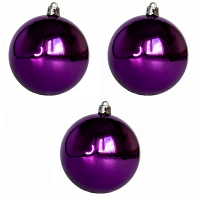 Набор елочных шаров Девилон 251451 d80 мм 3 шт./уп. 