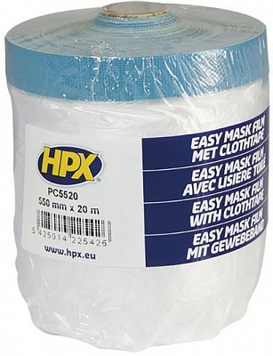 Пленка защитная с малярной лентой HPX для наружных работ 20 м PC5520