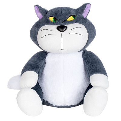 М'яка іграшка подарункова INKATOYS Кіт Люцик 30 см сірий із білим KTLI1_SU