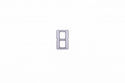 Цифра пластик серебряный 60 мм Larvij LN6-PL60-MS #8