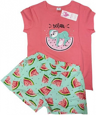 Комплект Роза для девочки Relax 201113 р.152 коралловый