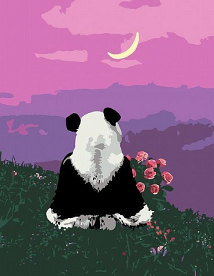 Картина по номерам Cute Panda 35x45 см Rosa Start 