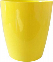 Горщик пластиковий Амели круглий 6,5л жовтий 