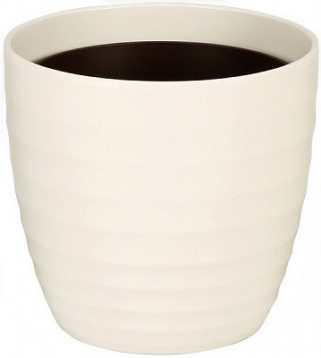 Кашпо керамическое Scheurich с техническим горшком круглый 7л серо-коричневый 